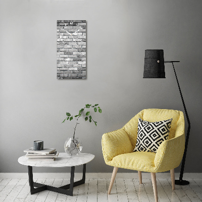 Orologio da parete verticale con motivo a muro di mattoni