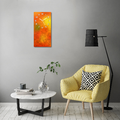 Orologio da parete verticale con motivo a triangoli astratti