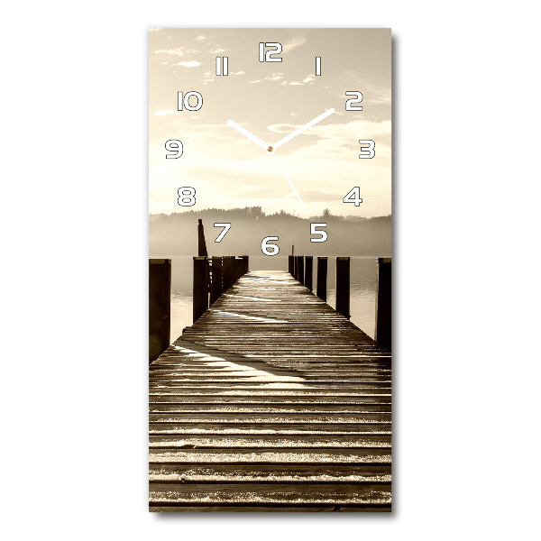 Orologio da parete verticale con quadrante in legno in stile molo