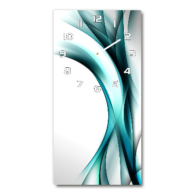 Orologio da parete verticale con motivo a onde astratte