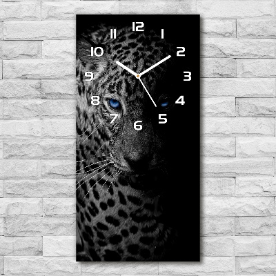 Orologio verticale con quadrante a motivo leopardo