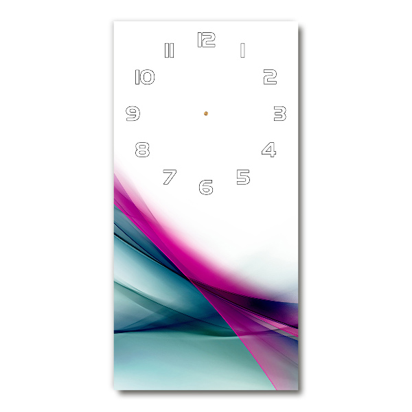 Orologio da parete verticale con motivo a onde astratte