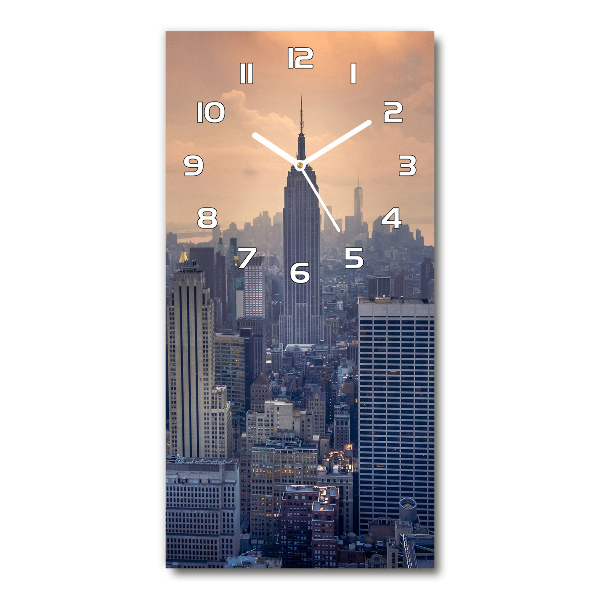 Orologio verticale con motivo di Manhattan, New York