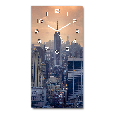 Orologio verticale con motivo di Manhattan, New York