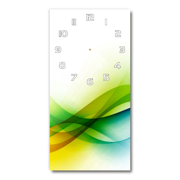 Orologio verticale con motivo a onde astratte