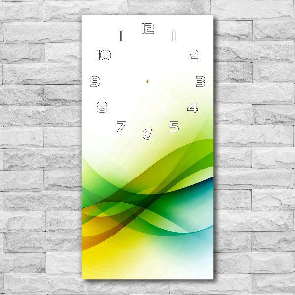 Orologio verticale con motivo a onde astratte