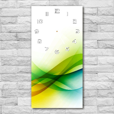 Orologio verticale con motivo a onde astratte