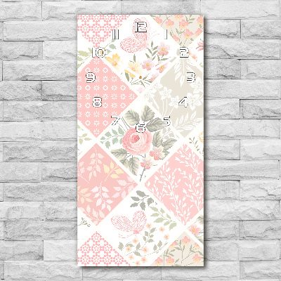 Orologio verticale con motivo floreale