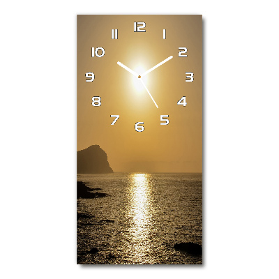 Orologio verticale con motivo mare al tramonto