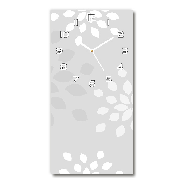 Orologio verticale in vetro con motivo floreale