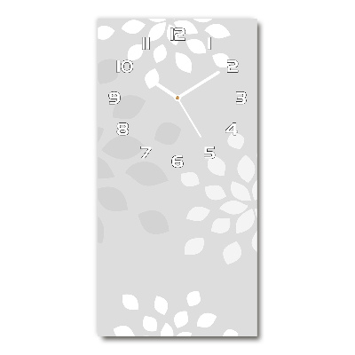 Orologio verticale in vetro con motivo floreale