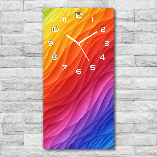 Orologio verticale in vetro con motivo 'Piogge colorate'