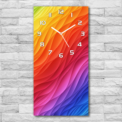 Orologio verticale in vetro con motivo 'Piogge colorate'