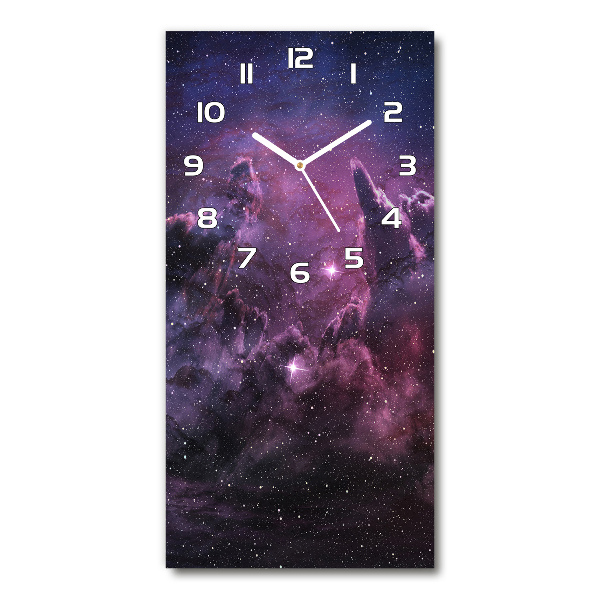 Orologio da parete verticale con motivo nebulosa