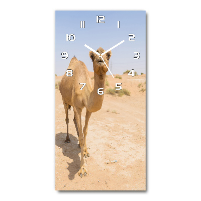 Orologio verticale con motivo cammello nel deserto
