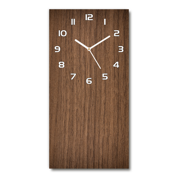 Orologio verticale con sfondo in legno