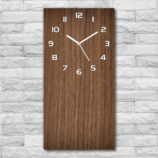 Orologio verticale con sfondo in legno