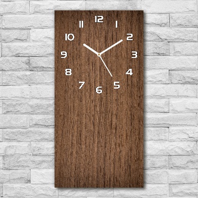 Orologio verticale con sfondo in legno