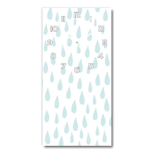 Orologio verticale in vetro con motivo a goccioline