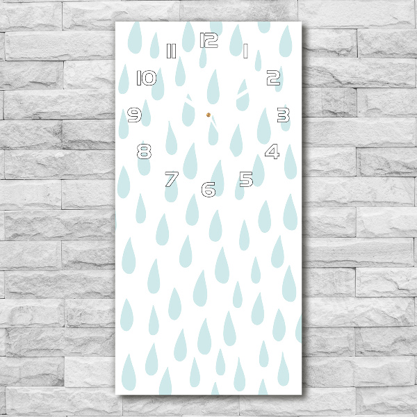 Orologio verticale in vetro con motivo a goccioline