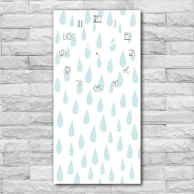 Orologio verticale in vetro con motivo a goccioline