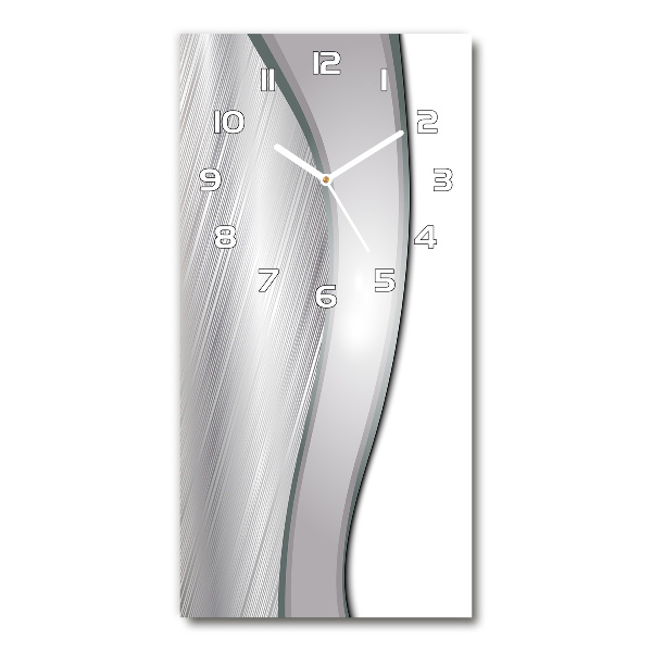 Orologio verticale in vetro con motivo astratto metallico