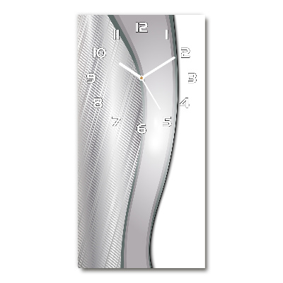 Orologio verticale in vetro con motivo astratto metallico