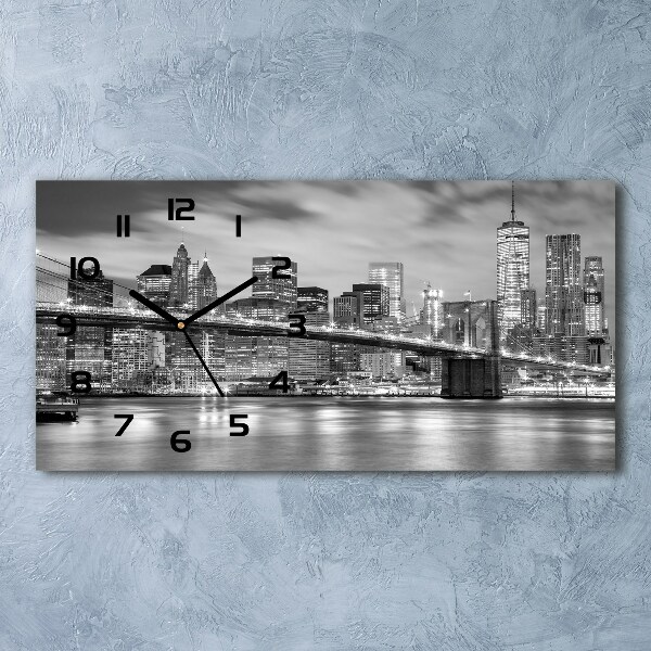 Orologio rettangolare con motivo ispirato a Manhattan, New York