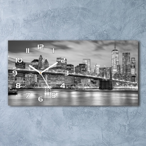 Orologio rettangolare con motivo ispirato a Manhattan, New York