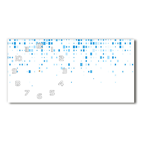 Orologio orizzontale con quadrati blu