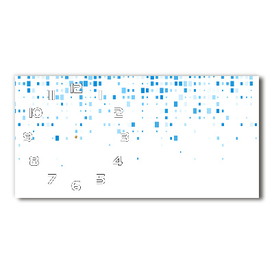 Orologio orizzontale con quadrati blu