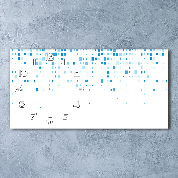 Orologio orizzontale con quadrati blu