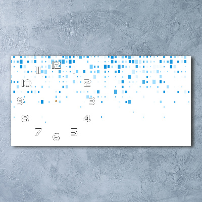 Orologio orizzontale con quadrati blu