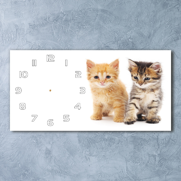 Orologio orizzontale con motivo di gatto marrone e zenzero