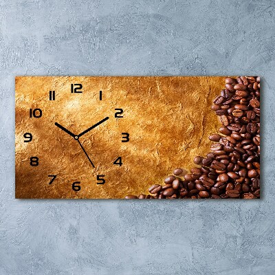 Orologio rettangolare con quadrante decorato con motivi a chicchi di caffè