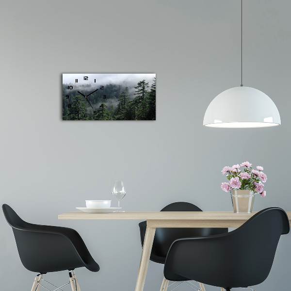 Orologio orizzontale con motivo Nebbia Forestale