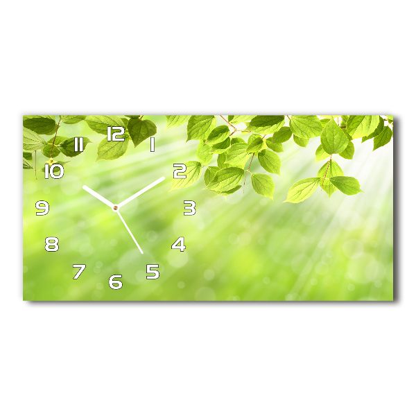 Orologio orizzontale con motivo a foglie
