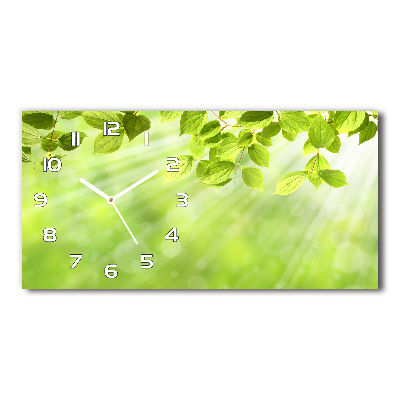 Orologio orizzontale con motivo a foglie