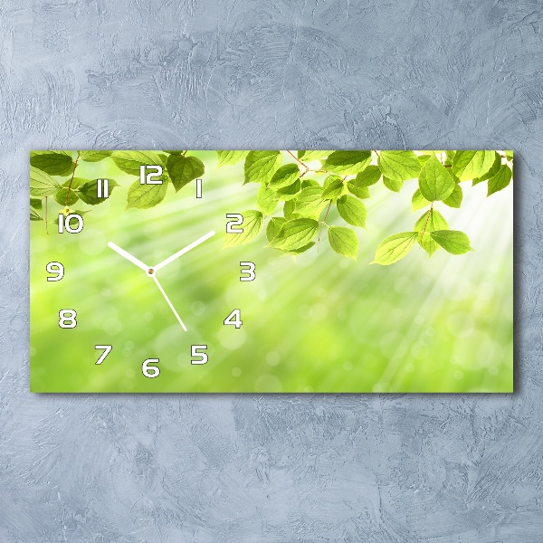 Orologio orizzontale con motivo a foglie