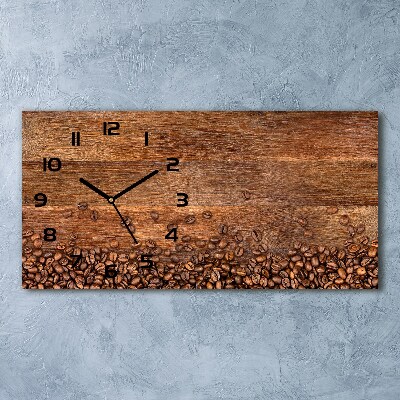 Orologio orizzontale con decorazione a chicchi di caffè