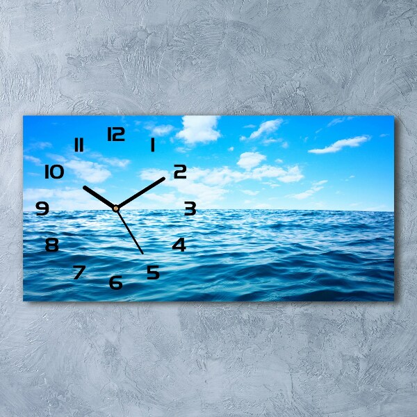 Orologio orizzontale con motivo acqua di mare