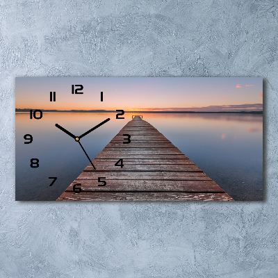 Orologio rettangolare con quadrante in legno modello Molo