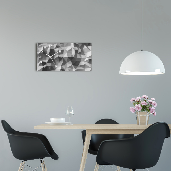 Orologio rettangolare con motivo di triangoli astratti