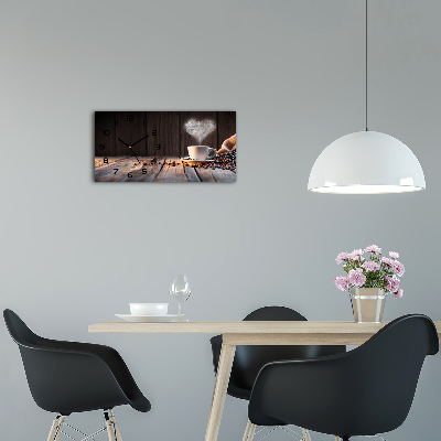 Orologio orizzontale con motivo di una tazza di caffè