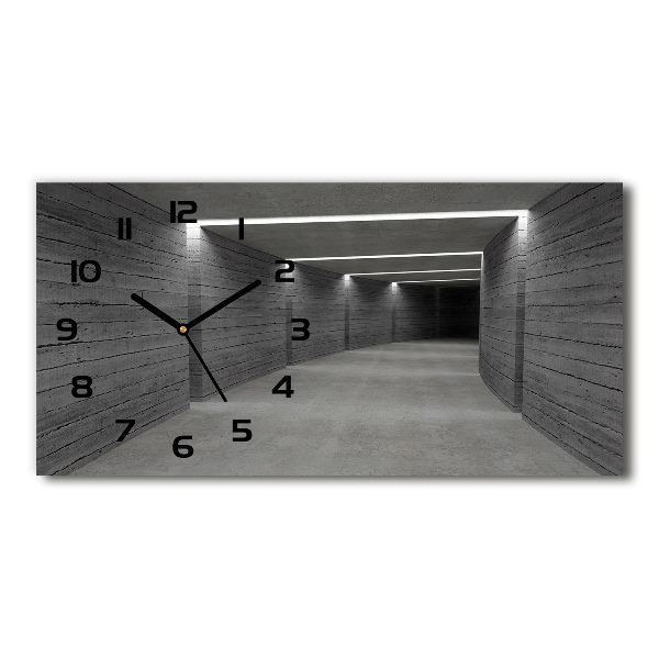 Orologio rettangolare con design a tunnel in cemento