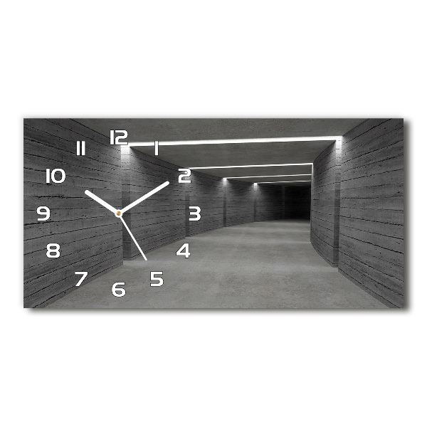 Orologio rettangolare con design a tunnel in cemento