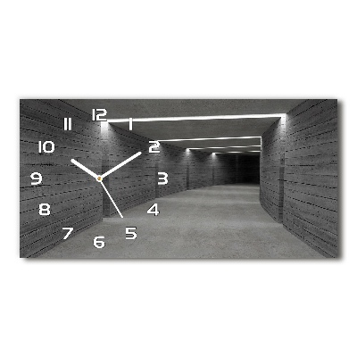 Orologio rettangolare con design a tunnel in cemento