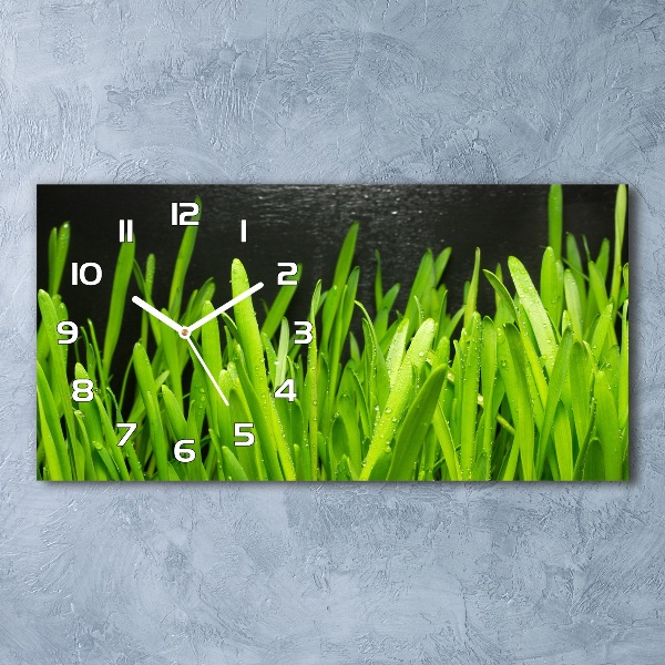Orologio orizzontale con motivo a erba