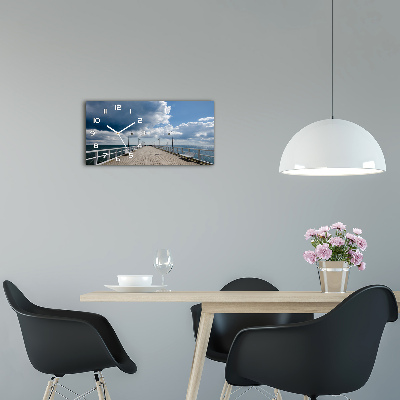 Orologio orizzontale con stampa del molo di Orłowo