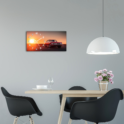 Orologio orizzontale con motivo di auto rossa